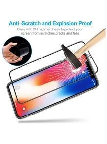 Película templada resistente a los arañazos de 5 piezas compatible con iPhone 15/15Pro/15Plus/15Promax - Negro - Ver 7