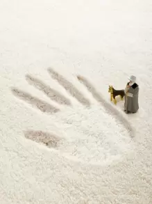 Solid Fluffy Rug - Beige - View 2