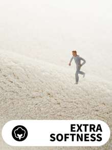 Solid Fluffy Rug - Beige - View 4