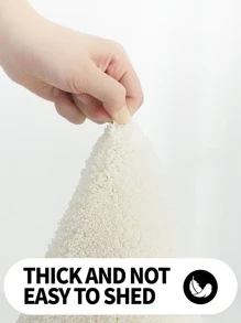 Solid Fluffy Rug - Beige - View 5