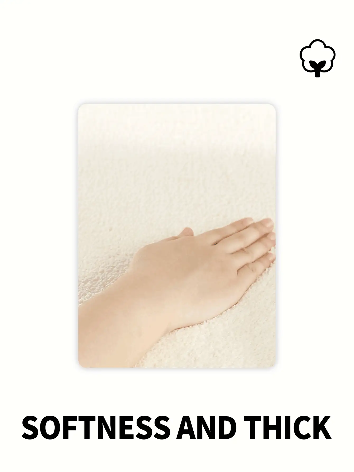 1pc Cloud Shaped Rug - Black and White - View 6