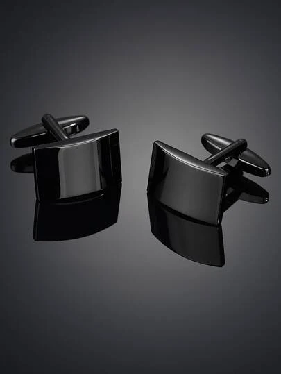 Fashionable and Popular Men Rectangle Design Cufflinks Copper for Jewelry Gift and for a Stylish Look