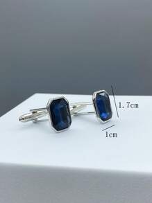 時尚流行男士幾何裝飾袖扣合金，適合珠寶禮物和時尚外觀 - 彩色 - 查看 5