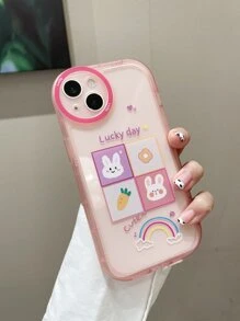 兔子印花手機殼 - 珊瑚粉 - 查看 2