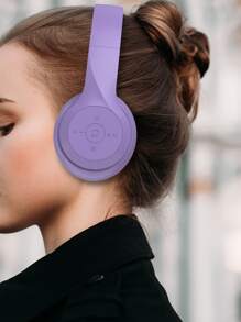 Auriculares plegables ligeros de color Macron - Morado - Ver 2