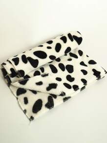 1入組奶牛圖案寵物毯 - 黑與白 - 查看 2