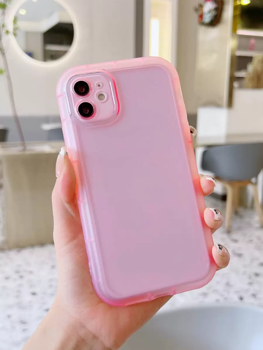 Ốp lưng trong suốt tương thích với iPhone - Hồng - Xem 1