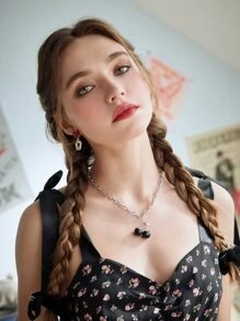 ROMWE Collar de cadena con diseño de cereza - Multicolor - Ver 6