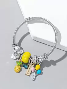 1 Hợp Kim Kẽm Thời Trang Bóng & Dứa Charm Lắc Tay Dành Cho Nữ Trang Trí Hàng Ngày - Nhiều màu - Xem 1