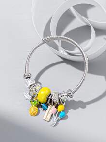 1 Hợp Kim Kẽm Thời Trang Bóng & Dứa Charm Lắc Tay Dành Cho Nữ Trang Trí Hàng Ngày - Nhiều màu - Xem 2