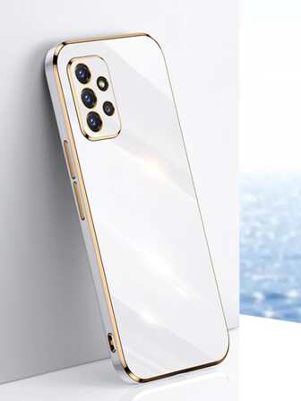 1 pièce Coque de téléphone 3D électroplaquée de couleur unie anti-choc en TPU compatible avec iPhone 15 Pro Max, iPhone 16 Pro Max, Galaxy S23 Ultra, Galaxy S24 Ultra