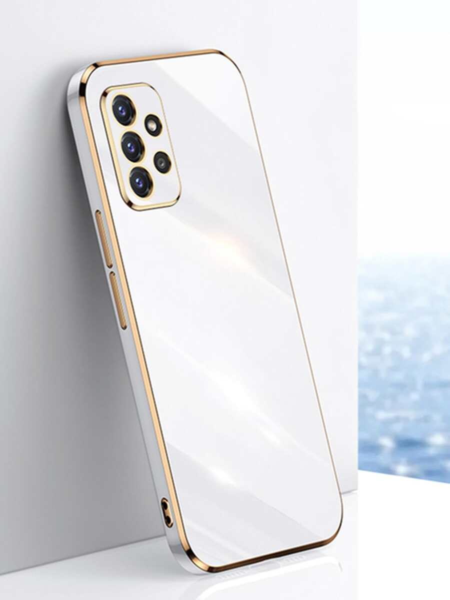 1 ốp lưng điện thoại TPU chống sốc, màu trơn, mạ điện 3D, tương thích với iPhone 15 Pro Max, 16 Pro Max, Galaxy S23 Ultra, Galaxy S24 Ultra, chống nước, chống rơi vỡ và chống trầy xước. - trắng - Xem 1