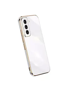 1 ốp lưng điện thoại TPU chống sốc, màu trơn, mạ điện 3D, tương thích với iPhone 15 Pro Max, 16 Pro Max, Galaxy S23 Ultra, Galaxy S24 Ultra, chống nước, chống rơi vỡ và chống trầy xước. - trắng - Xem 2