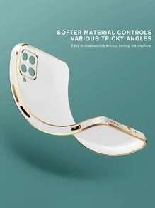 1 ốp lưng điện thoại TPU chống sốc, màu trơn, mạ điện 3D, tương thích với iPhone 15 Pro Max, 16 Pro Max, Galaxy S23 Ultra, Galaxy S24 Ultra, chống nước, chống rơi vỡ và chống trầy xước. - trắng - Xem 6