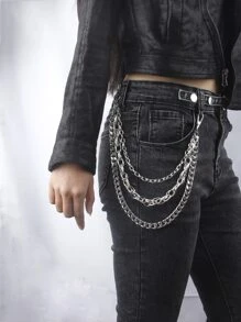 Street Steampunk Minimalist Layered Pants Chain-Travel Beach Chain For Women Halloween Summer, School