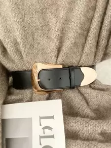 Metal Buckle Elastic Belt Summer, School Fall, Autumn, Halloween - Black - View 12