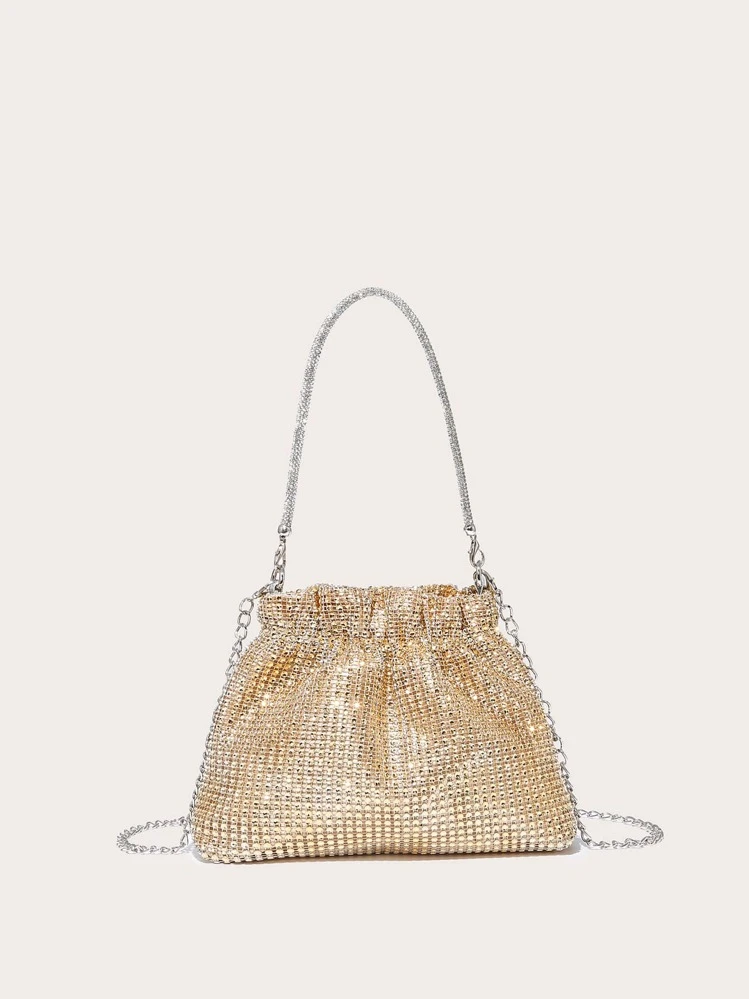 Borsa da sera con strass vuoti borsa elegante con pochette borsa da donna per matrimonio da ballo di fine anno  1524