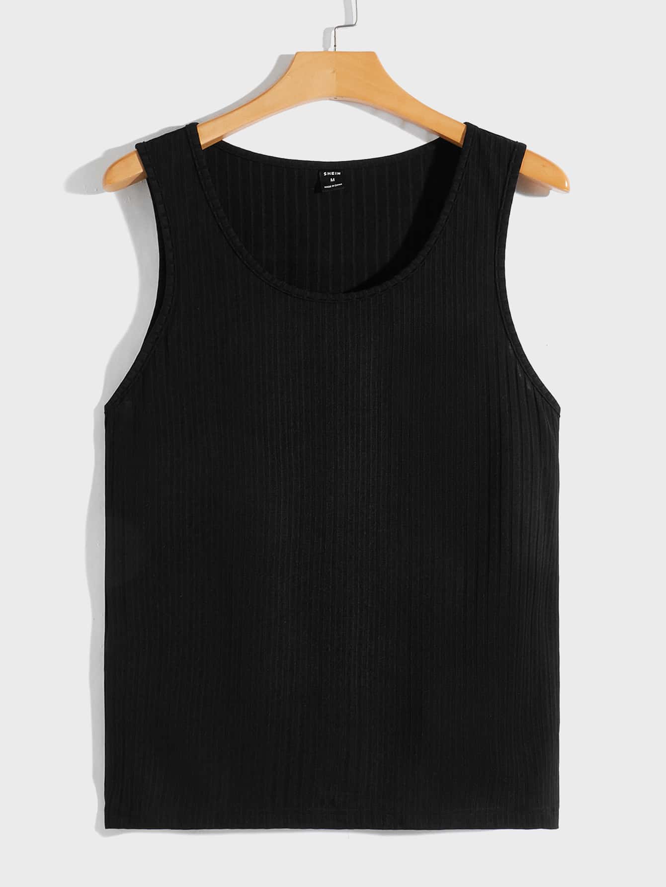 Manfinity NiteLyfe Hombres Top tank unicolor - Negro - Ver 1
