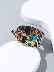 1入組彩色豹紋印花鈕扣閉合手環 - 彩色 - 查看 3