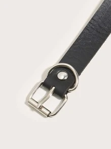 Cinturón con aro O & con diseño de cadena - Negro - Ver 3