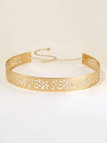 鏤空鏈條腰帶 - 金色 - 查看 1