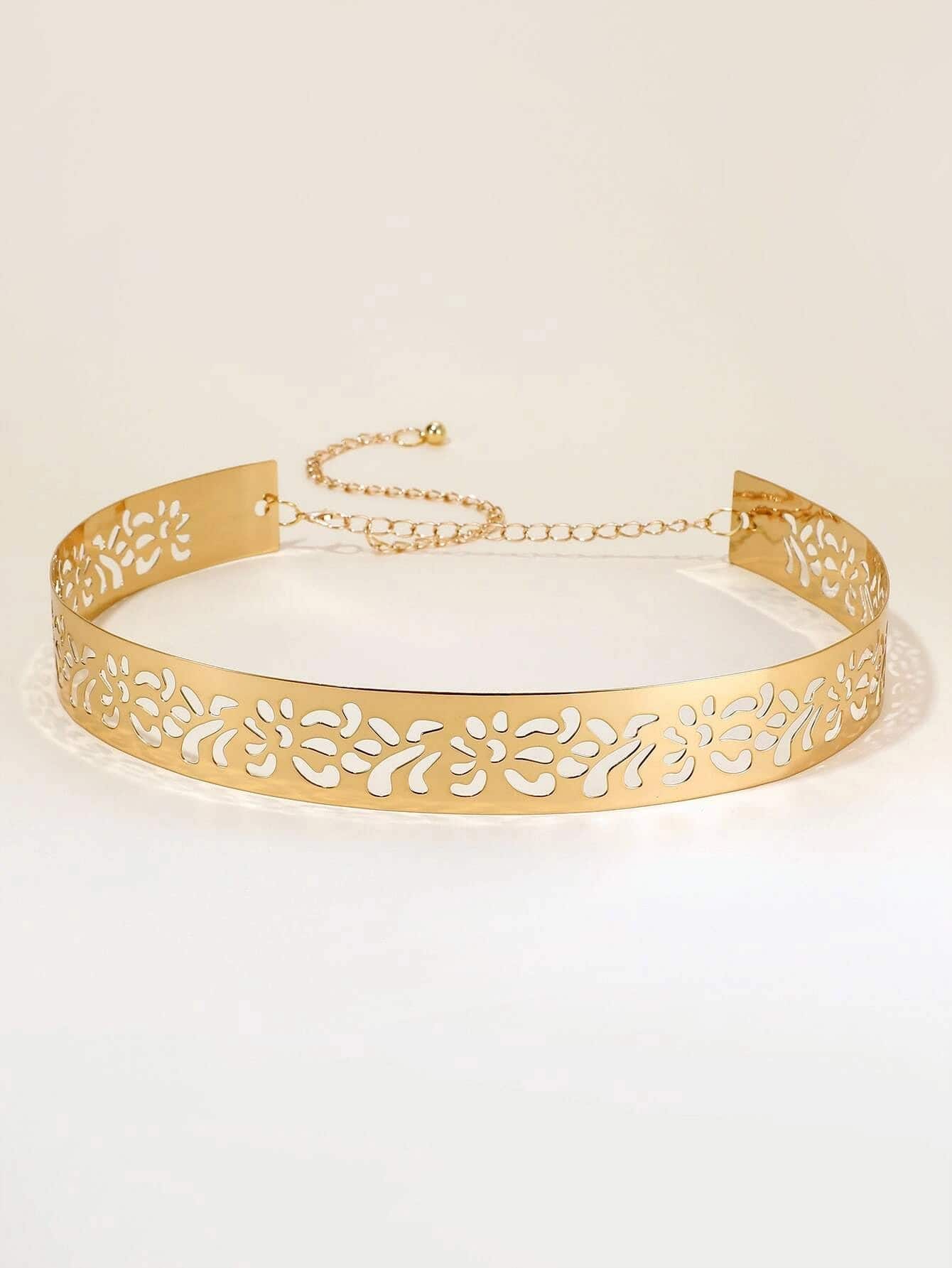 鏤空鏈條腰帶 - 金色 - 查看 1