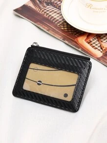 Black Classic Card Holder Minimalist ID Card Holder - Black - View 2