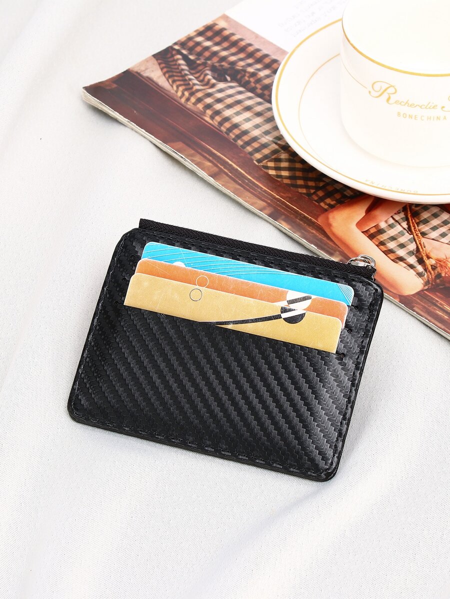 Black Classic Card Holder Minimalist ID Card Holder - Black - View 1