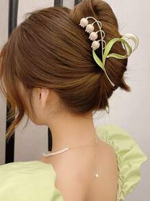 Bell Orchid Shaped Hair Claw - Multicolor - View 1