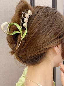 Bell Orchid Shaped Hair Claw - Multicolor - View 2