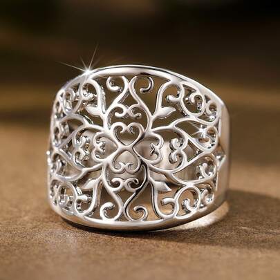 1 件女士简约戒指，适合情人节礼物婚礼派对珠宝情人节、妈妈、母亲、母亲节、礼物