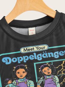 Stevenrhodes Áo nữ cắt Con số Giải trí - màu đen - Xem 4