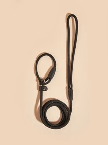 1pc Solid Color Pet Leash For Cat And Dog For Outdoor - Black - View 2