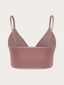 大碼素色胸罩 - 鏽棕色 - 查看 2