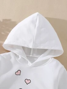 SHEIN Young Girl Cartoon Graphic Sweatshirt - White - View 3