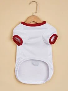 1 Áo thun thú cưng màu trắng có nút nhiều màu, vải mỏng và thoáng khí, dành cho chó Teddy, chó nhỏ, chó Poodle - Nhiều màu - Xem 5