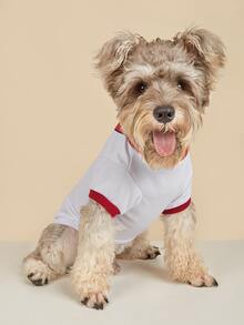 1 Áo thun thú cưng màu trắng có nút nhiều màu, vải mỏng và thoáng khí, dành cho chó Teddy, chó nhỏ, chó Poodle - Nhiều màu - Xem 6