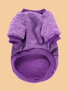 1件柔軟且厚實的暖色系寵物貓狗毛衣,適用於薩摩耶犬和泰迪狗 - 紫色 - 查看 5