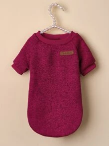 Plain Pet Sweatshirt - Burgundy - View 2
