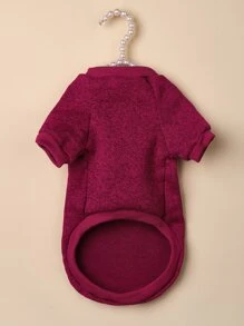 Plain Pet Sweatshirt - Burgundy - View 3