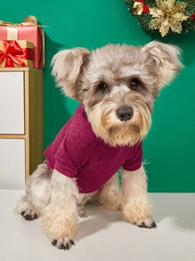 Plain Pet Sweatshirt - Burgundy - View 4