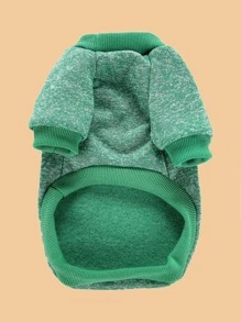 1件軟厚保暖綠色小毛衣,適用於貓、泰迪、狗等寵物 - 綠色 - 查看 6