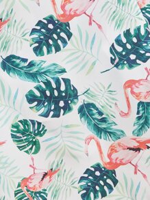 1入組火烈鳥圖案寵物襯衫 - 彩色 - 查看 5