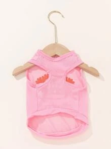 Crown Print Pet Tank Breathable Dog Vest With Funny Pattern - Multicolor - View 4