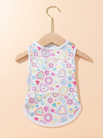 Heart Print Pet Tank