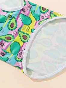 1pc Avocado Print Pet Tank - Multicolor - View 3