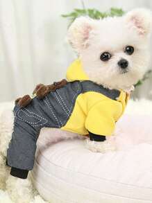 卡通設計寵物連身褲 - 彩色 - 查看 5