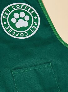 1 件字母图案宠物围裙万圣节万圣节服装 - 綠色 - 查看 4