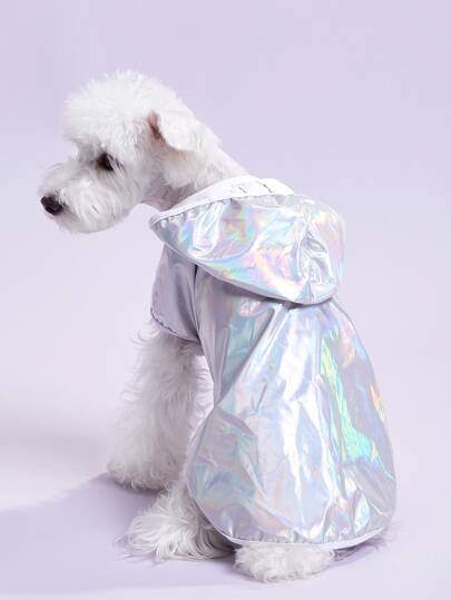 Hooded Neon Pet Raincoat