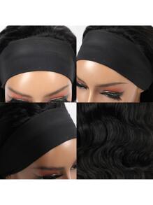 Bone Straight Headband Wigs 180% Remy Real Short Short Human Hair Machine Made For Woman Wear To Go Affordable Ombre Color - SNATURAL/27 - View 7